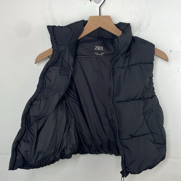 Zara Kids Black Outerwear Puffy Vest Black size 5-6 Years - Picture 8 of 14